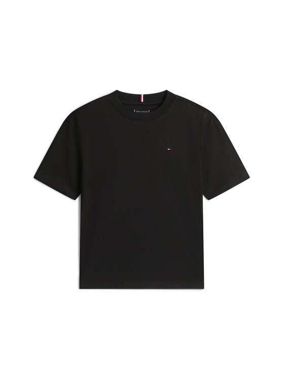 Tommy Hilfiger Tommy Hilfiger Tričko Essential Archive KB0KB09646 Čierna Regular Fit