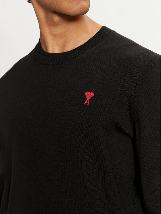 AMI Paris AMI Paris Sweter BFHKS111.KN0025 Czarny Regular Fit