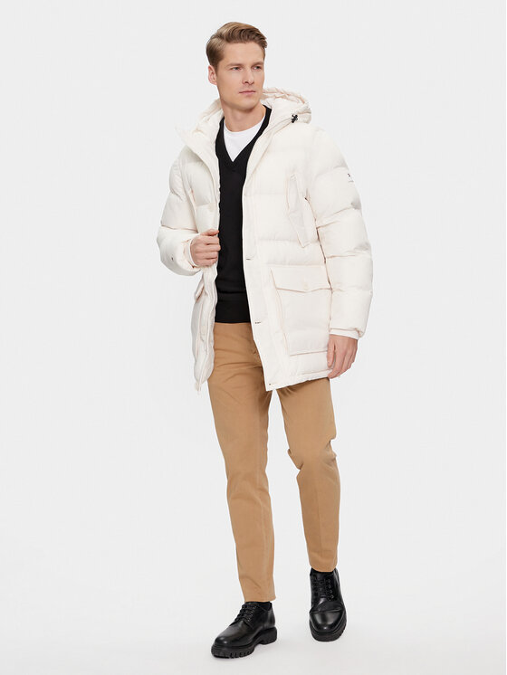 Tommy Hilfiger Tommy Hilfiger Зимно яке Essential Rockie MW0MW33961 Бял Regular Fit