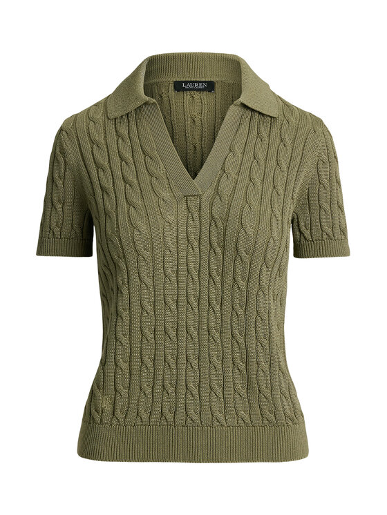 LAUREN RALPH LAUREN LAUREN RALPH LAUREN Polo Cable 200P14041004 Zielony Regular Fit