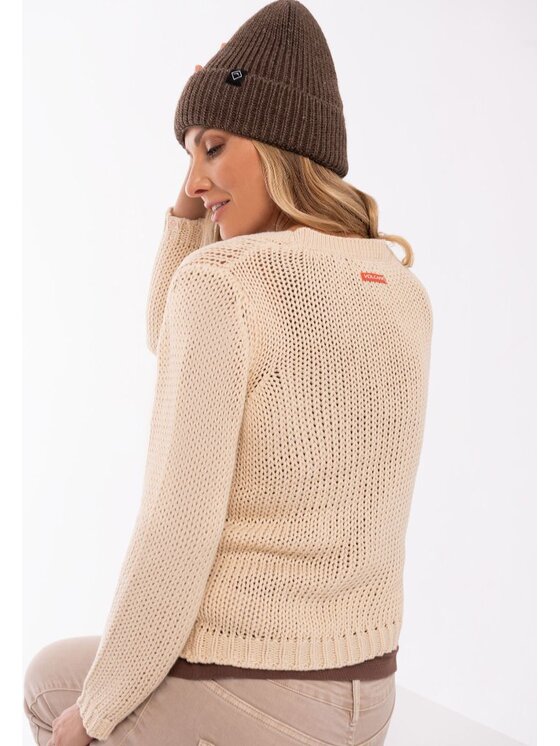 Volcano Volcano Sweter Volcano Beżowy Baggy Fit