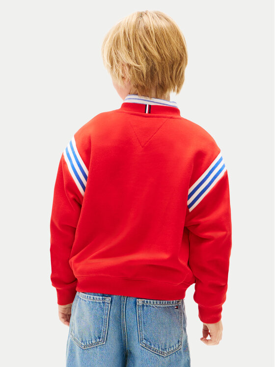 Tommy Hilfiger Tommy Hilfiger Felpa Wavy Flag KB0KB10260 Rosso Regular Fit