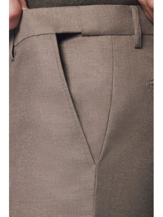 Lancerto Lancerto Spodnie materiałowe Gennaro SP131224000003 Beżowy Slim Fit