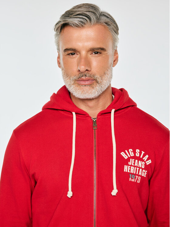 BIG STAR BIG STAR Bluza ERWIN Czerwony Basic Fit
