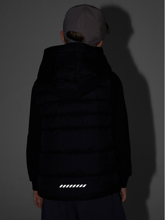 4F 4F Kamizelka OUTERWEAR Czarny Regular Fit