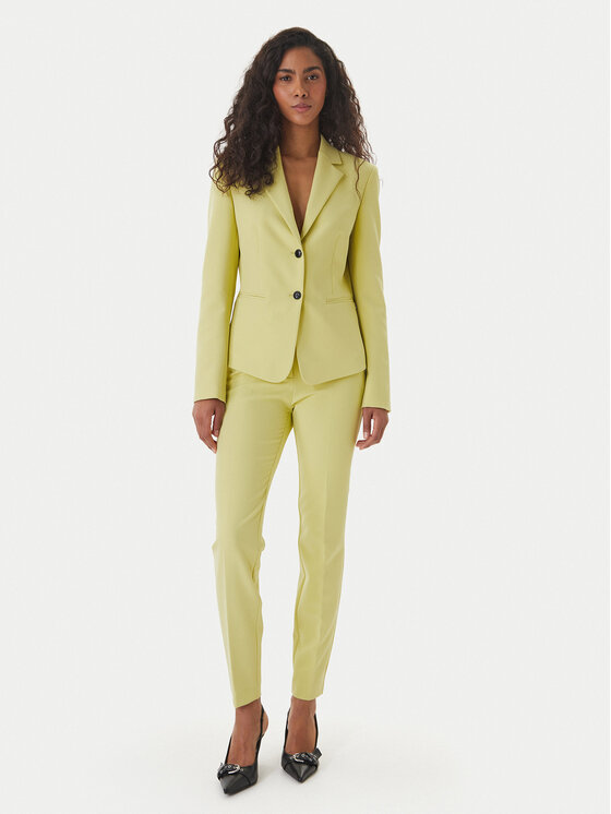 HUGO HUGO Pantaloni din material Hagonia-1 50539991 Galben Slim Fit