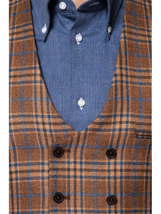 Lancerto Lancerto Kamizelka KA099222000002 Brązowy Slim Fit