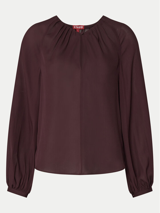 STAUD STAUD Bluza Fabian R24F1106SG Bordo rdeča Regular Fit