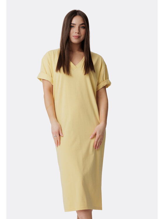 LAURELLA LAURELLA Každodenné šaty 4SS204 Žltá Regular Fit