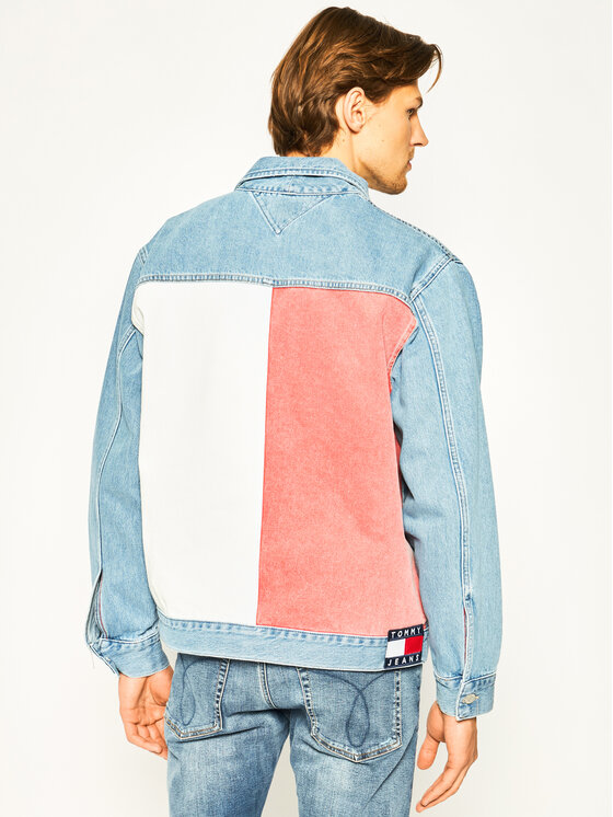 Tommy Jeans Veste en jean Oversize Trucker Jacket Tmyflg DM0DM08057 Bleu Oversize Modivo