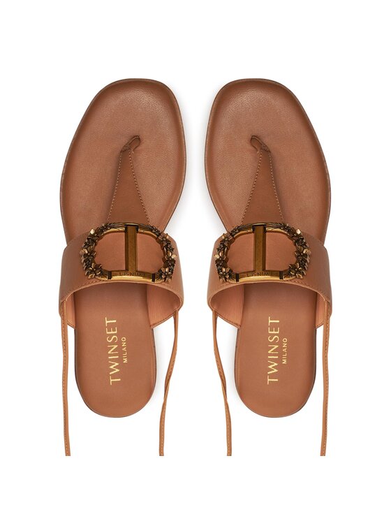 TWINSET TWINSET Sandaalid 241TCP220 Pruun