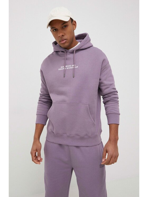 Lee Lee Bluza LOGO LOOSE HOODIE Fioletowy Regular Fit
