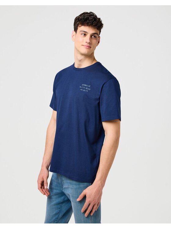 Wrangler Wrangler T-Shirt 112371488 Granatowy Regular Fit