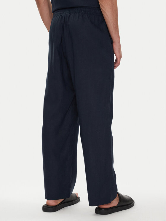 Emporio Armani Emporio Armani Kalhoty z materiálu EM000586 AF12356 UB102 Tmavomodrá Regular Fit
