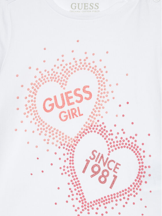 Guess Guess Tričko K4BI01 J1314 Biela Regular Fit