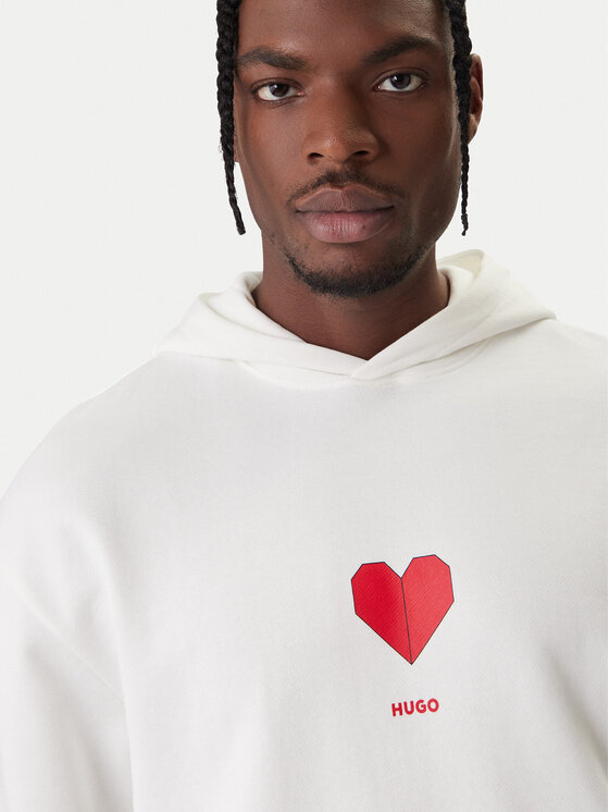 HUGO HUGO Sweatshirt Dalentinos 50554025 Weiß Relaxed Fit
