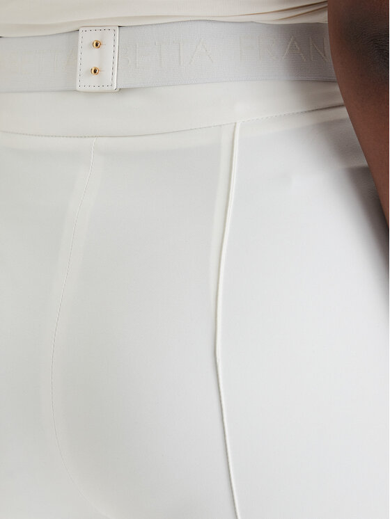 Elisabetta Franchi Elisabetta Franchi Hlače iz tkanine PA-132-61E2-V350 Bela Regular Fit