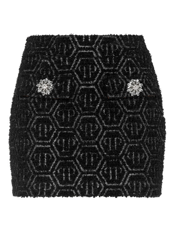 PHILIPP PLEIN PHILIPP PLEIN Sukně 11579 Černá Slim Fit