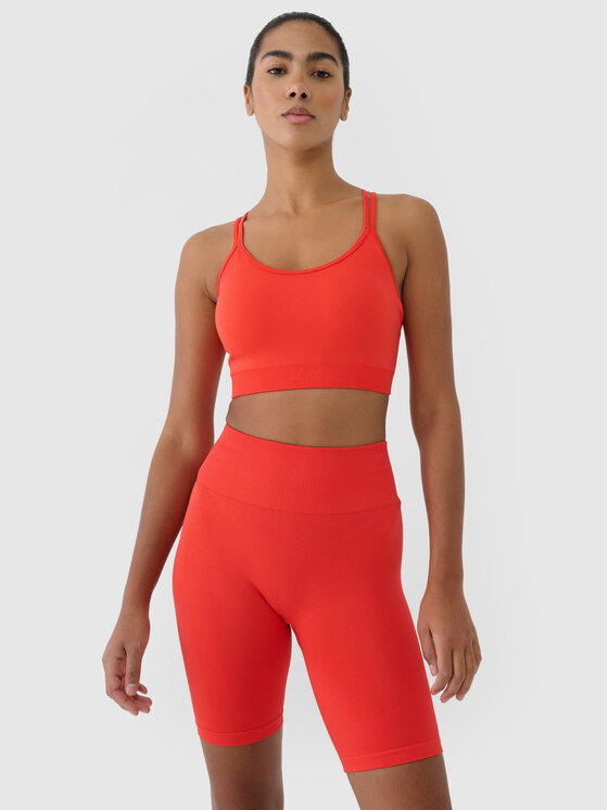 4F 4F Szorty sportowe MULTI ACTIVE Czerwony Slim Fit