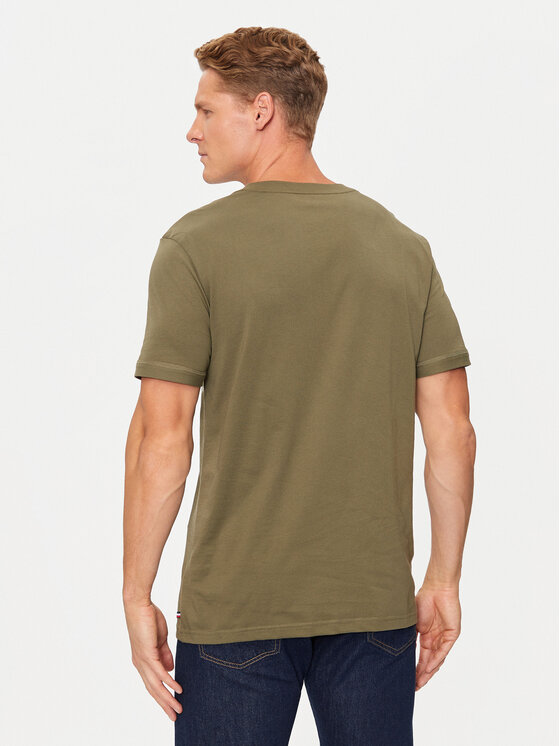Tommy Hilfiger Tommy Hilfiger T-Shirt UM0UM03362 Zielony Regular Fit