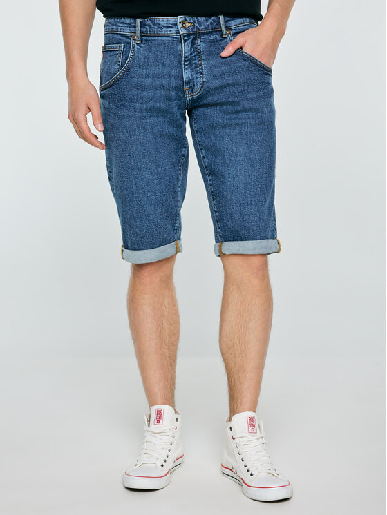 BIG STAR BIG STAR Kurtka jeansowa CONNER Granatowy Basic Fit