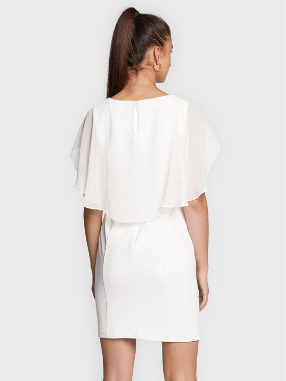 DKNY DKNY Kokteiļkleita DD2E1839 Balts Regular Fit