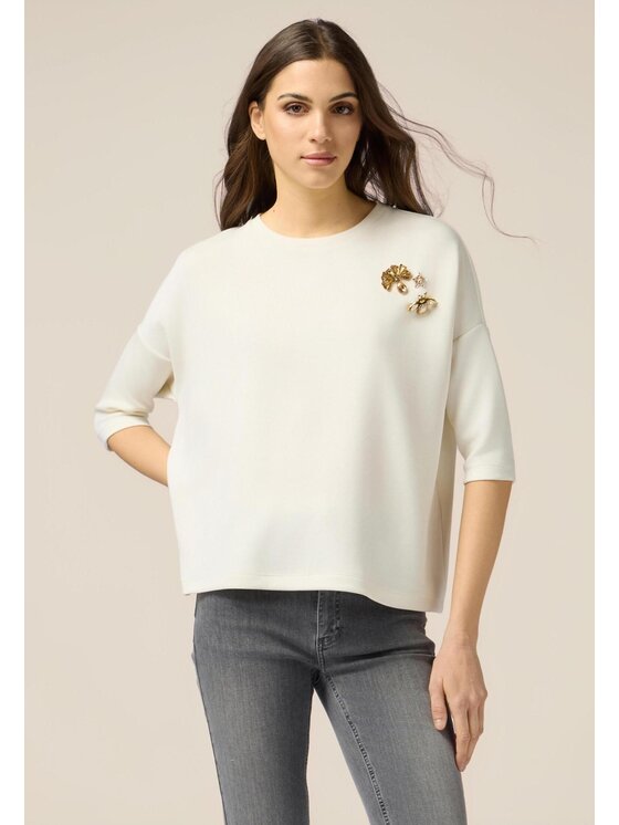 Oltre Oltre Felpa G953J004221N021 Bianco Over Fit