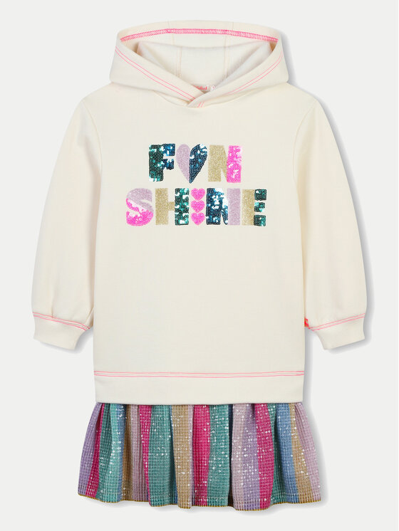 Billieblush Billieblush Džemper haljina U20502 Bež Loose Fit