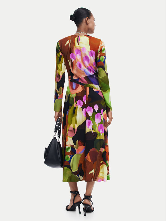 Desigual Desigual Φόρεμα καθημερινό Petals Lacroix 24WWVW18 Έγχρωμο Regular Fit