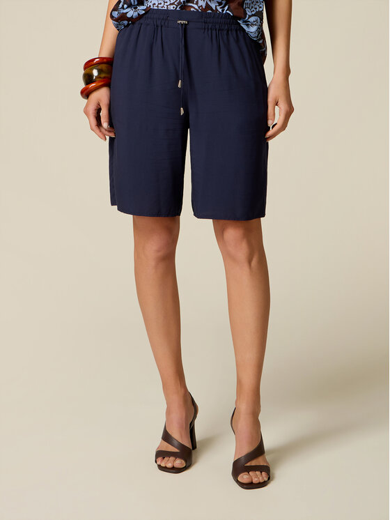 Oltre Oltre Pantaloncini di tessuto P046J002532N034 Blu Regular Fit