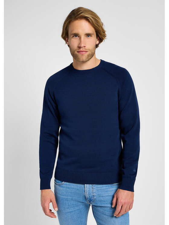 Lee Lee Sweter RAGLAN SWEATER 112355671 Granatowy Regular Fit