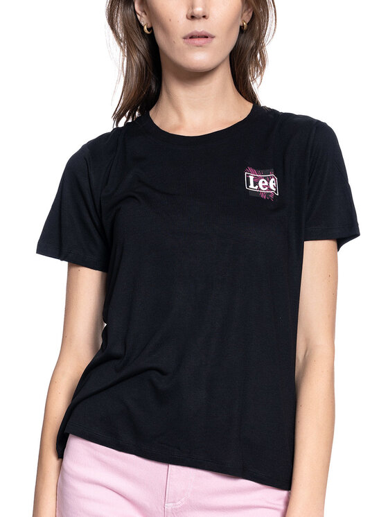 Lee Lee T-Shirt RELAXED FIT Czarny Slim Fit