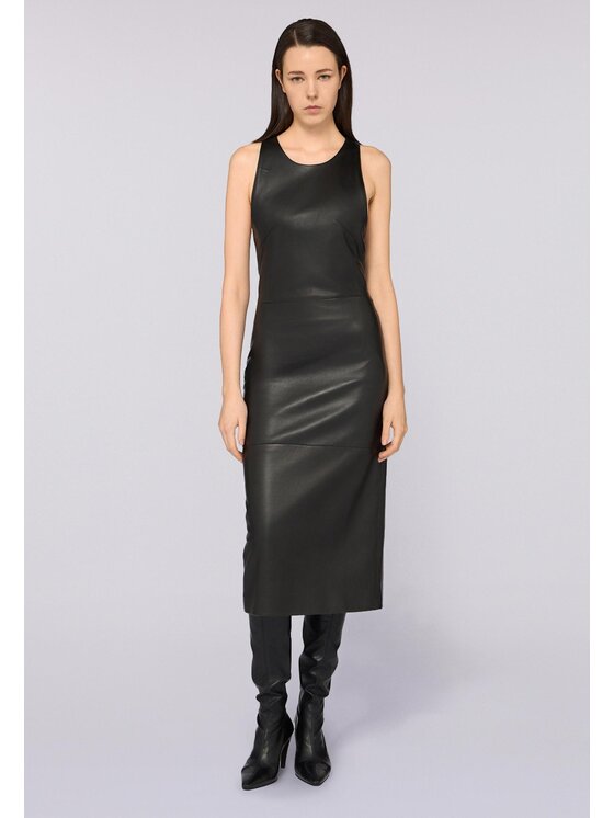 Trussardi Trussardi Vestito di pelle 7874A001797N033 Nero Slim Fit