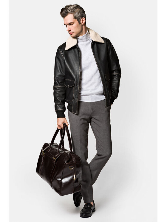 Lancerto Lancerto Kurtka skórzana Blain KU068222000008 Czarny Regular Fit