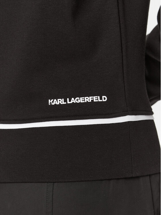 KARL LAGERFELD KARL LAGERFELD Μπλούζα Ikonik 2.0 235W1816 Μαύρο Regular Fit