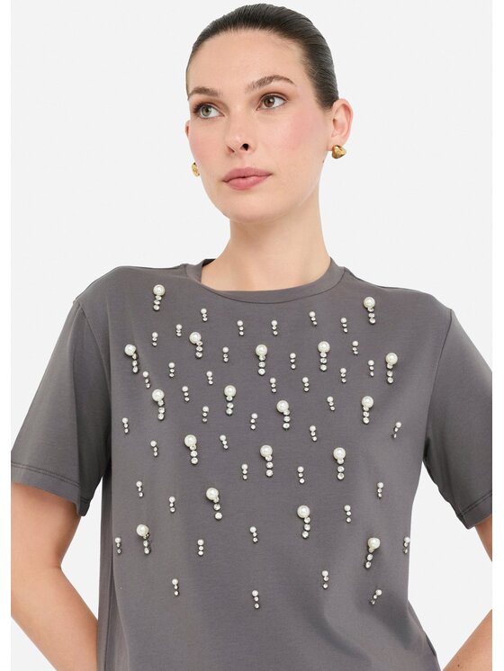 Liu Jo Liu Jo T-shirt CF5072JS088M9876 Grigio Regular Fit