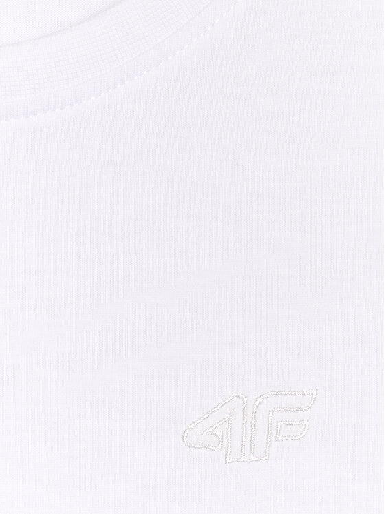 4F 4F T-Shirt BASIC+ Biały Regular Fit