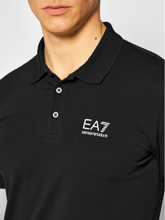 EA7 Emporio Armani EA7 Emporio Armani Тениска с яка и копчета 8NPF04 PJM5Z 1200 Черен Regular Fit