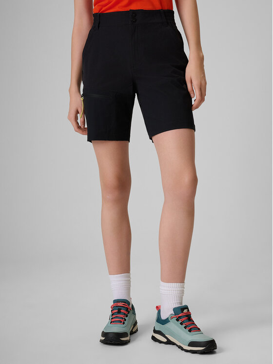 4F 4F Szorty sportowe TREKKING Czarny Regular Fit