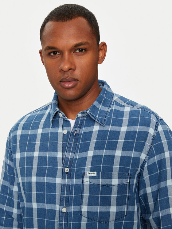 Wrangler Wrangler Hemd 112357249 Blau Regular Fit