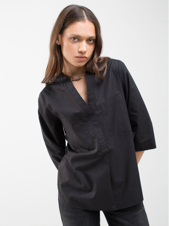 BIG STAR BIG STAR Bluzka OZTA_906_140 Czarny Basic Fit
