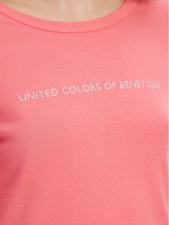 United Colors Of Benetton United Colors Of Benetton Μπλουζάκι 3GA2E16G0 Ροζ Regular Fit
