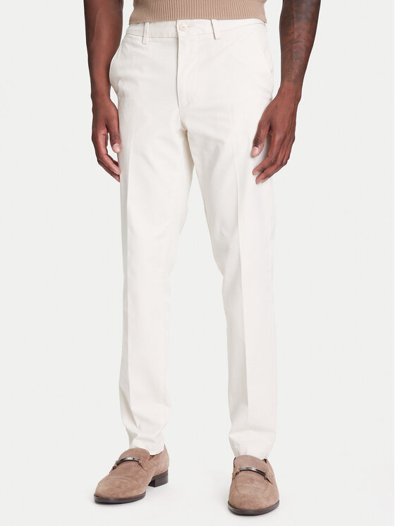 BOSS BOSS Chino hlače P-Kaiton1 50543945 Écru Slim Fit