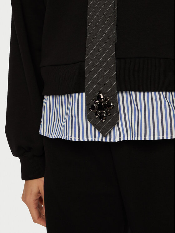 Imperial Imperial Majica dugih rukava FH09IGS Crna Relaxed Fit