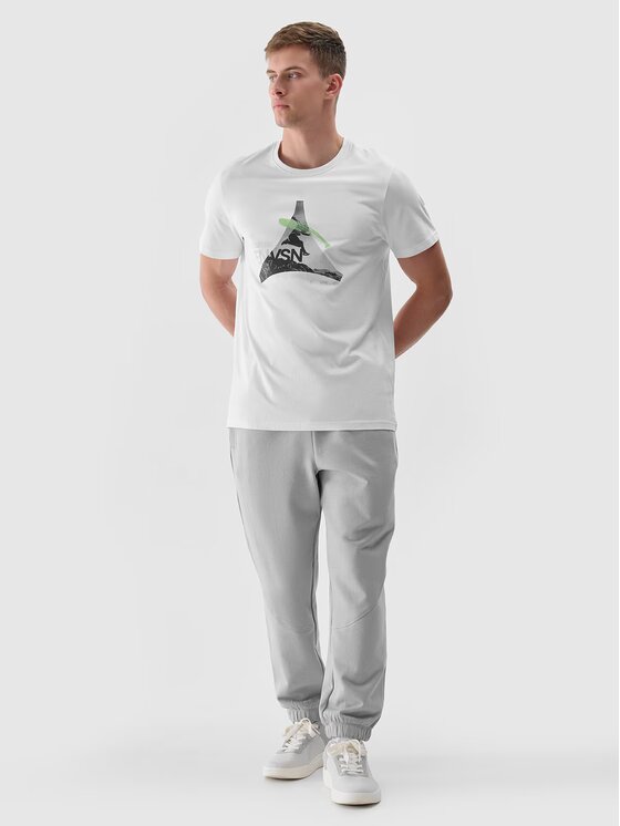 4F 4F T-shirt 4FRAW24TTSHM2301-10S Bianco Regular Fit