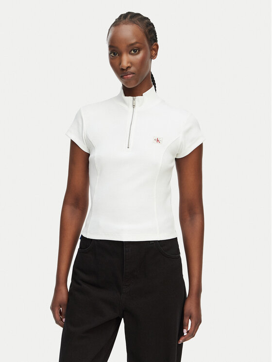 Calvin Klein Jeans Calvin Klein Jeans Marškinėliai LV047G240G Balta Slim Fit