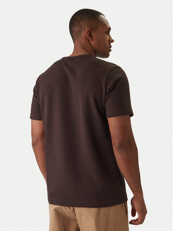 adidas adidas T-Shirt Trefoil Essentials Waffle KE1136 Brązowy Regular Fit