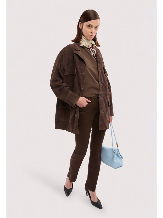 Trussardi Trussardi Pantaloni di tessuto P7019300363N032 Marrone Regular Fit