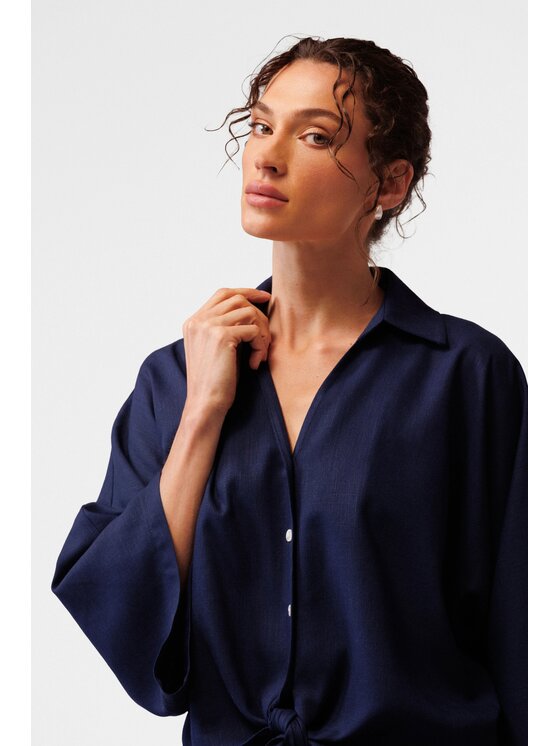 LE POSSÉ LE POSSÉ Camicia KKW Blu scuro Loose Fit