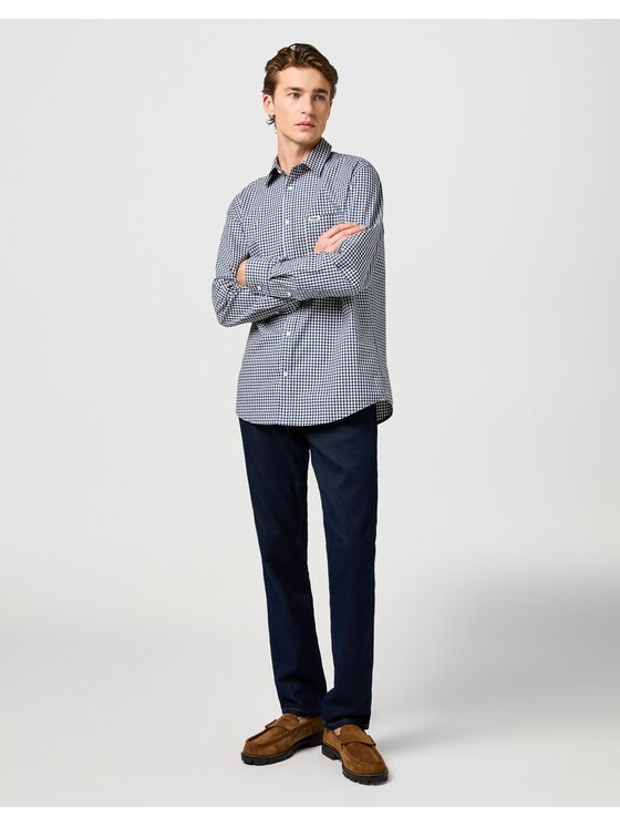 Wrangler Wrangler Jeansy GREENSBORO Granatowy Slim Leg